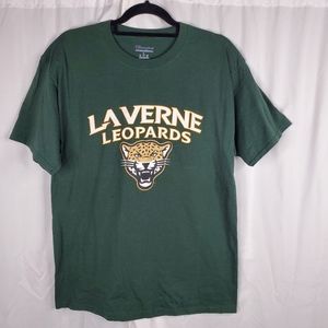 ♤ Champion LaVerne Leopards Green Crew Neck T-Shirt Size Large